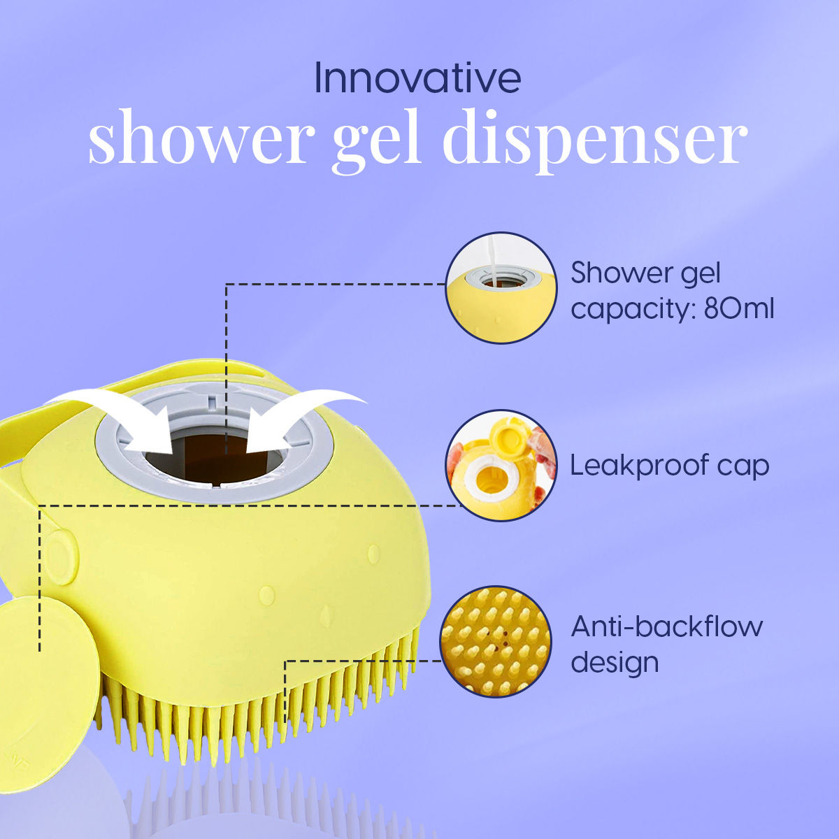 Bloomette Body Shower Scrubber with Dispenser
