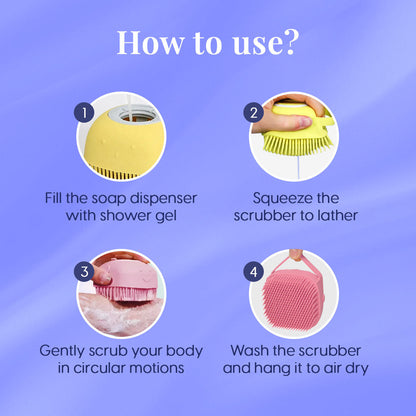 Bloomette Body Shower Scrubber with Dispenser